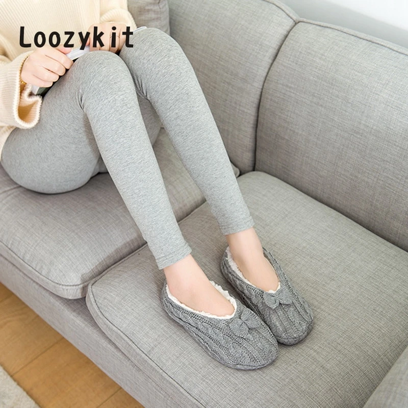 

LOOZYKIT Men Women Overshoes Silicone Non-slip Thickening Plus Indoor Slippers Indoor Winter Slippers zapatos de mujer