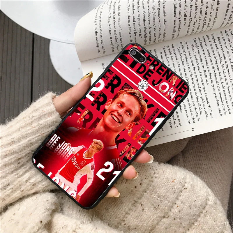 Yinuoda Ajax Team Phone Case Frenkie de Jong For iphone Case Shell DIY Picture Soft TPU Cover X XR XS MAX 7 8 7plus 6 6S 5S SE