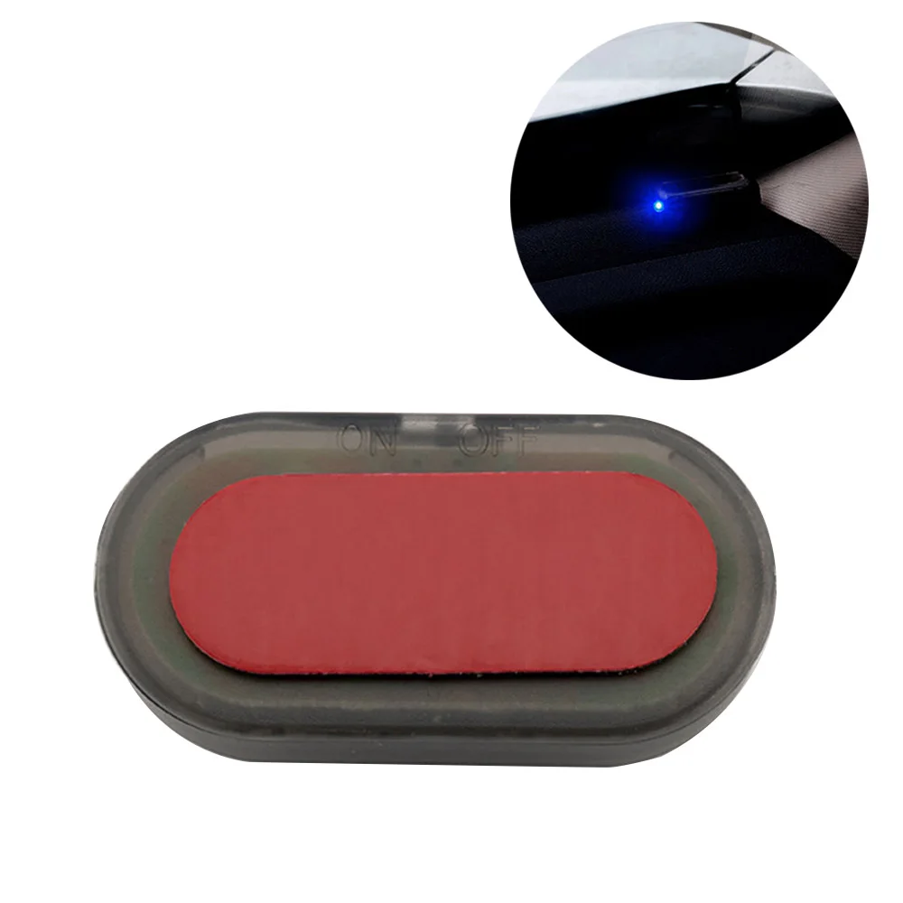 

Car Fake Solar Power Alarm Lamp Security System Warning Theft Flash Blinking Anti-Theft Caution LED Light Blue Auto Accessories