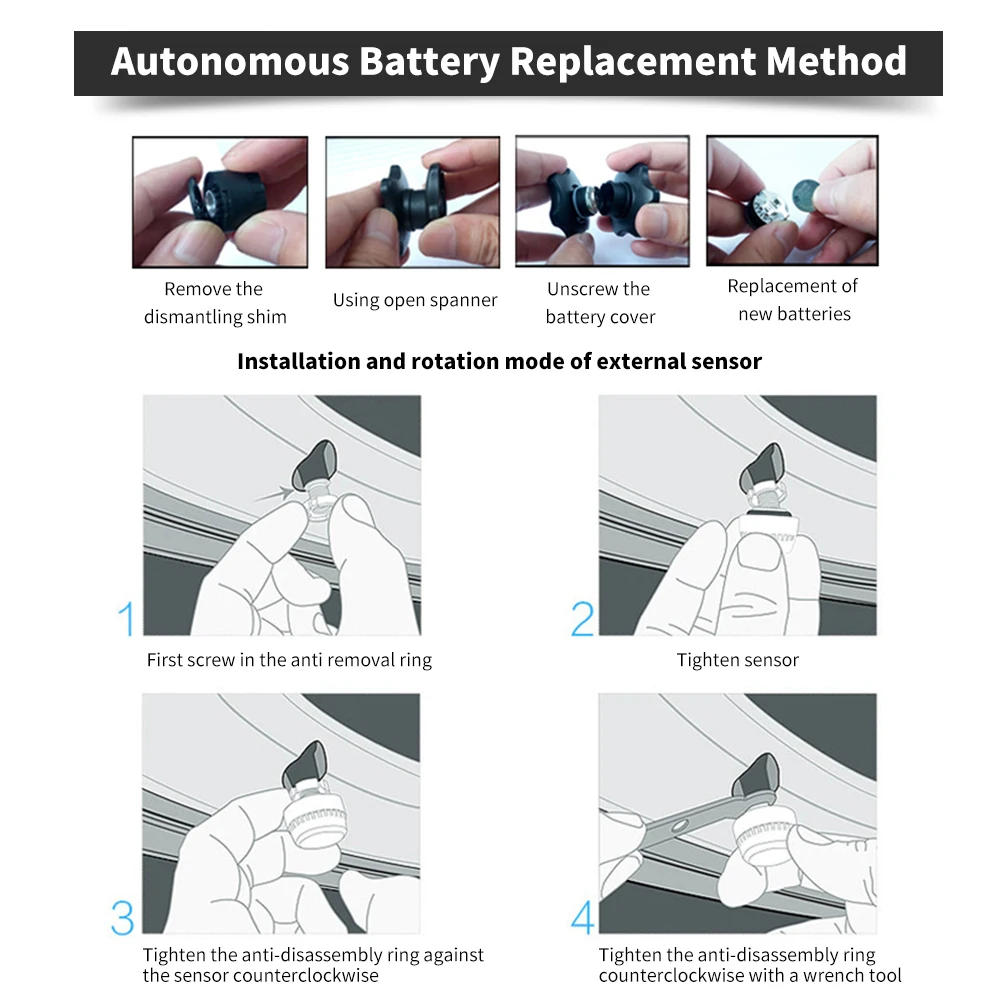 Система контроля давления в шинах для автомобиля TPMS, автоматическая зарядка на солнечной батарее, блок регулируемого температурного давления с 4 датчиками