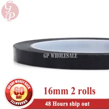 2x16 мм Ширина черная майларовая изоляционная лента, изолированная для трансформатора, мощность, катушка, светодиодный, батарея, упаковка двигателя