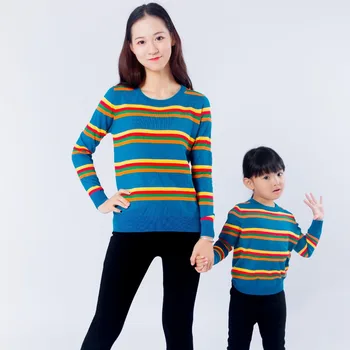 

2019 family look clothing matching mother daughter clothes autumn sweater cardigan for girls boys women mommy and me clothes