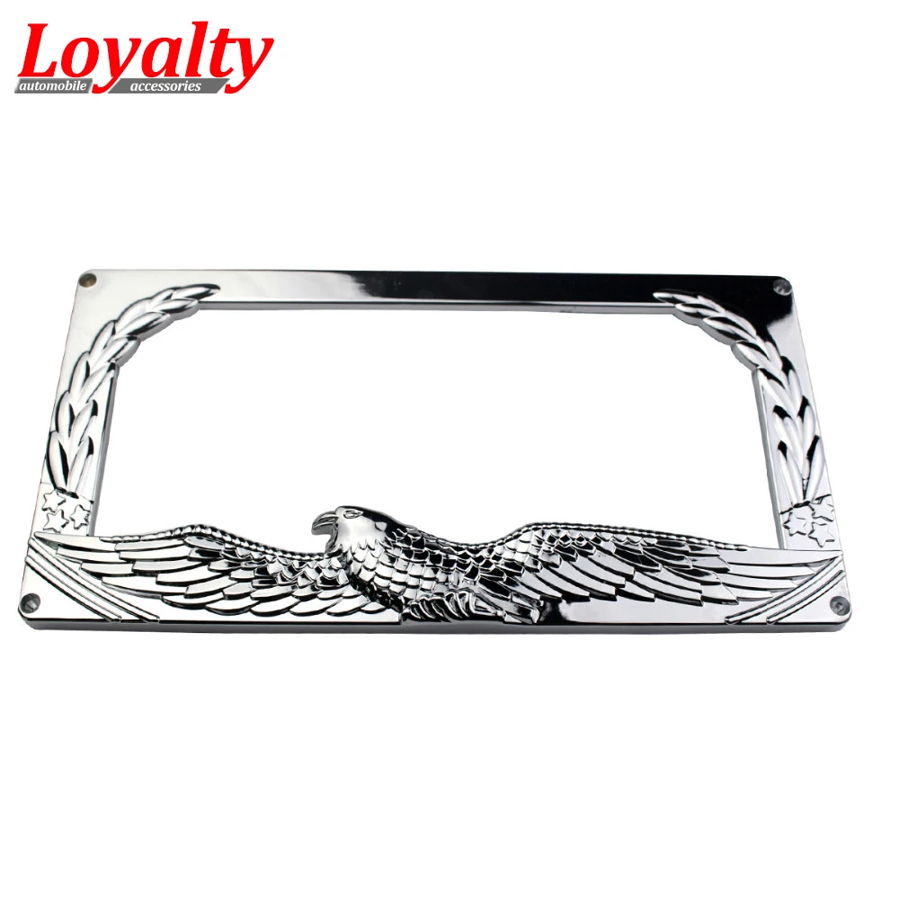 

Loyalty Car Stying 2pcs JDM Front Rear Eagle Look USA/Canada License Plate Frame Tag Cover Holder for Auto Truck Vehicles