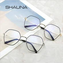 SHAUNA очки против голубого излучения квадратные для женщин Близорукость компьютерная оправа рецептурное стекло для глаз es Прозрачные Линзы Оптическое стекло для мужчин