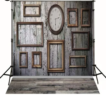 

Gluing Frame Clock Photography Backgrounds Vinyl cloth High quality Computer printed newborns backdrops