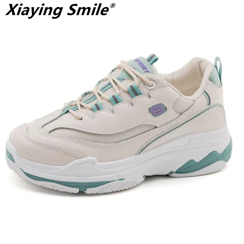 Женские спортивные кроссовки Xiaying Smile демисезонные для бега белые Красные
