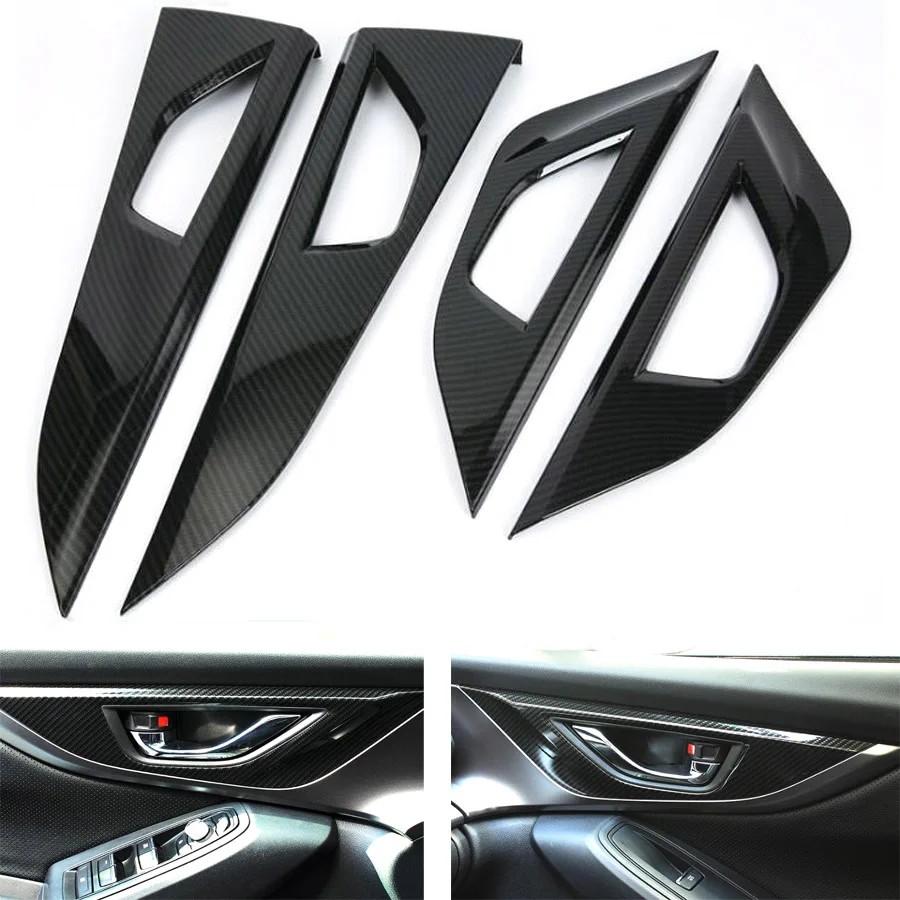 

YAQUICKA 4Pcs/set Car Interior Door Handle Bowl Grab Cover Trim Bezel Styling For Subaru XV 2018 Car-styling Accessories