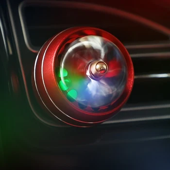 

Car Air Freshener Alloy LED Light Air Force 8 Vent Perfume Clip Automobiles Interior Decor Propeller Fragrance Aroma Diffuser
