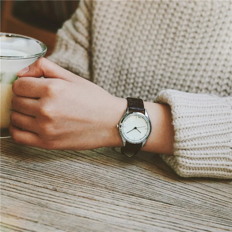 

BGG Delicate Casual Simple Ladies Dress Black Brown Retro Small Dial Thin Belt Women Watches Leather Quartz Watch Female Hours