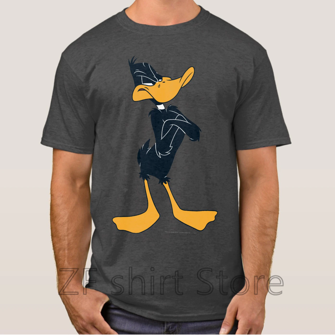 

Fashion Cool Men T shirt Women Funny tshirt daffy duck with arms crossed shirts Short Sleeve Basic T-Shirt
