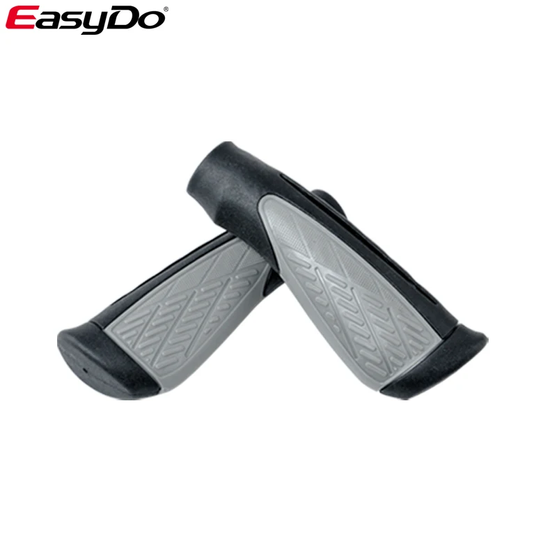 grey EasyDo Высокое качество MTB руль ручки резиновые ручки эргономичный дизайн противоскользящие хорошая воздухопроницаемость велосипедные ручки аксессуары - Цвет: grey