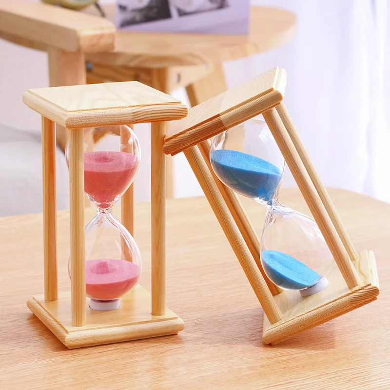 45/60 minutes wooden box colored crystal hourglass, solid wooden timer Valentine's Day gift, craft decoration 45/60 minutes wooden box colored crystal hourglass, solid wooden timer Valentine's Day gift, craft decoration