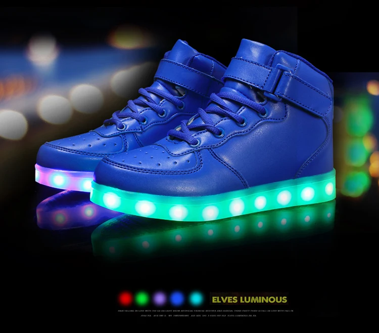 Como a Nossa Conduziu a Iluminação Rosa Quente Casa Nova Carregador Usb Sapatos Meninos Meninas Sapatilhas Crianças Brilhante Iluminado Luminosa Sneaker 25-39 23 Mamãe e Bebê