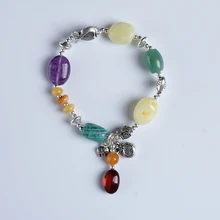 Браслеты из стерлингового серебра 925 пробы, натуральный янтарь, классические браслеты из пчелиного воска для женщин, хорошее ювелирное изделие для мужчин