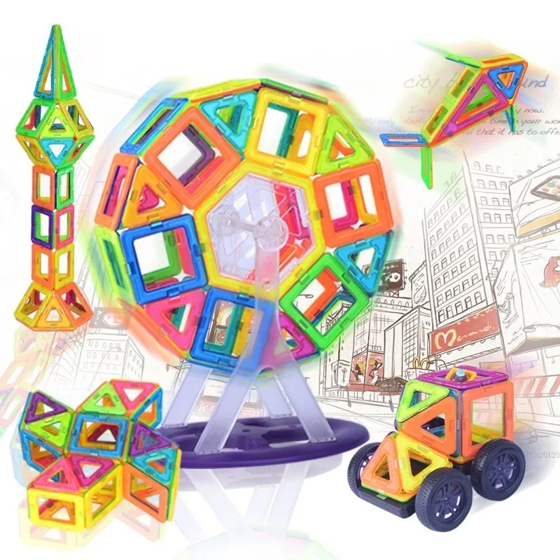 

Magnetic Designer Block 89/102/149 pcs Building Models Toy Enlighten Plastic Model Kits Educational Toys for Toddlers