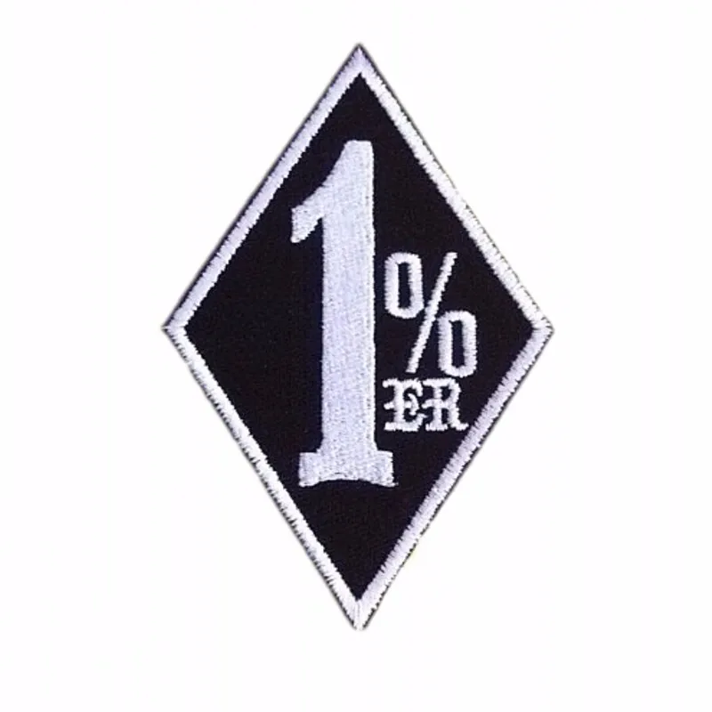 1%ER Motorcycle Biker Vest Patches Embroidered Iron On Patches DIY Accessory