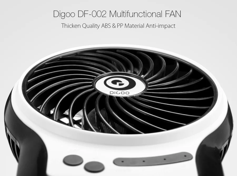Digoo DF-002 4 Inch Portable Rechargeable Multifunctional USB Cooling Fan for Desktop Notebook Laptop