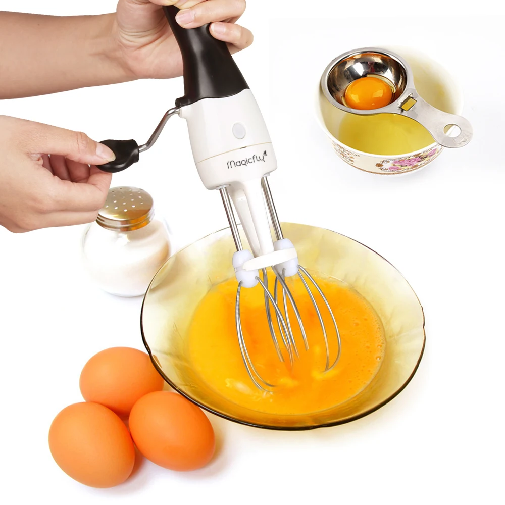Magicfly 12'' Handheld Egg Beater Mixer with Stainless Steel Egg