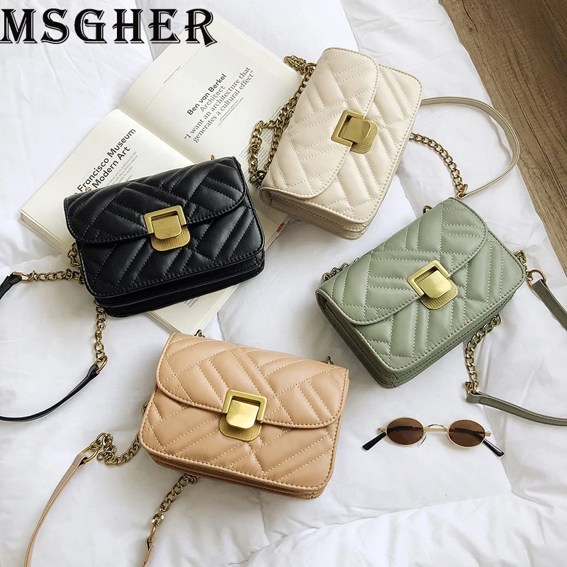 

MSGHER Shoulder Bags for Women Luxury Designer Handbags Female Cell Phone Pocket Bags Embroidery Threads SmaLL Bags