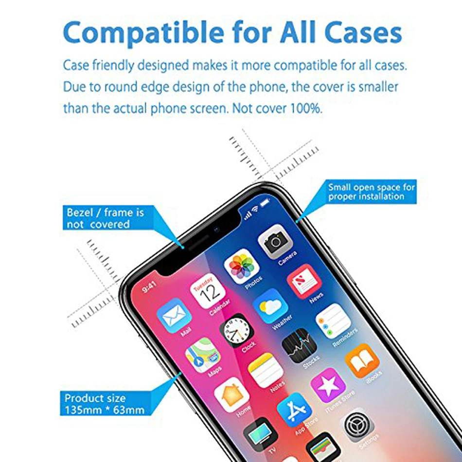 Защитная пленка для экрана из закаленного стекла iPhone 11 X XS Max XR 7 6 S Plus ультратонкая