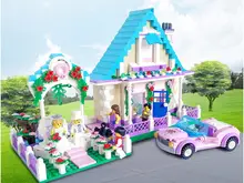 Enlighten 632PCS City Marriage Room Villa Wedding Bride Bridegroom Assembling Building Block Set Figures Model Diy Kids Toys