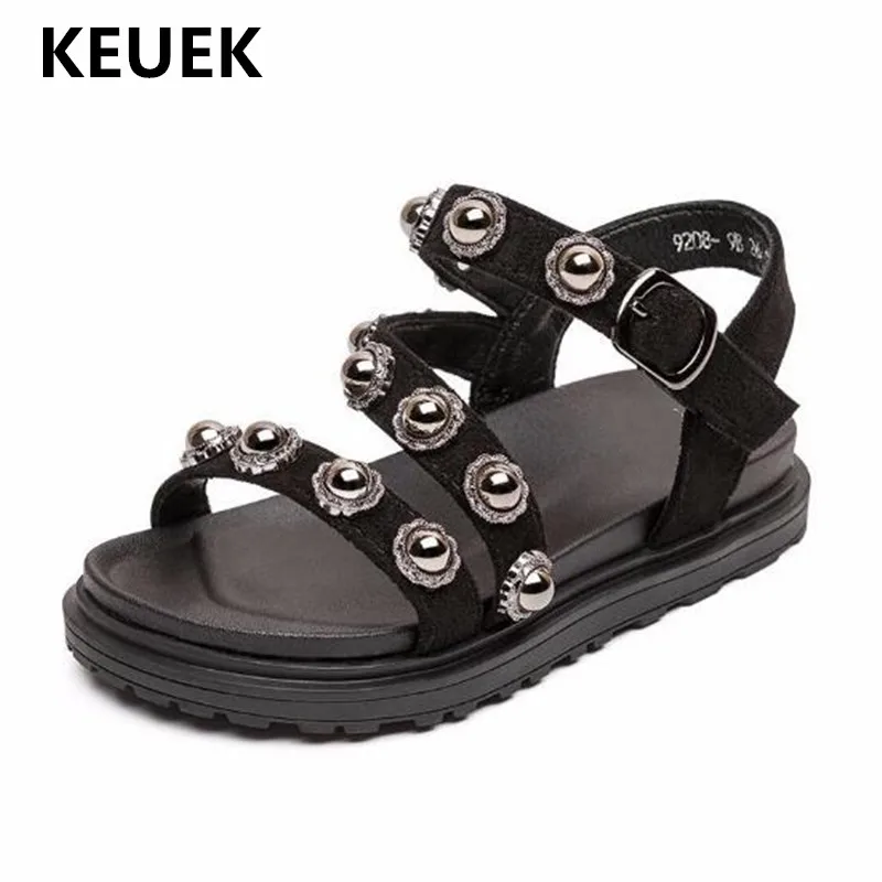 

New Children Shoes Girls Sandals Summer Kids Princess Beach Shoes Soft bottom Flat with Toddler Baby Student Dance Party 018