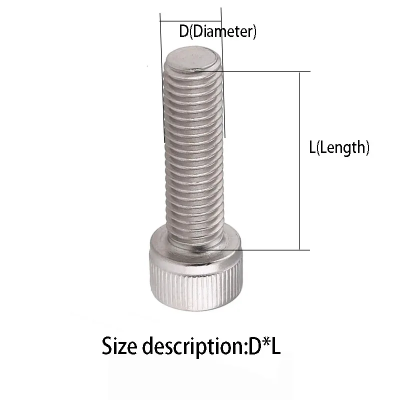 10 шт. DIN912 винты M4 M5 M6 304 из нержавеющей стали с шестигранной головкой Винты с внутренней шестигранной головкой велосипедный болт Метрическая резьба