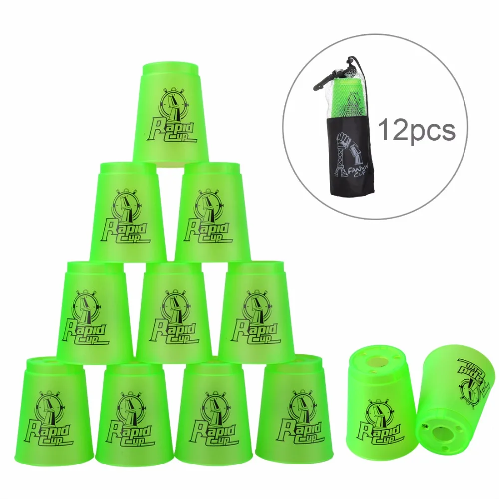 

12 PCS/set Speed Cups Stack quick Training cup Game Rapid Sport For boys girls Hand Sports toys gifts Funny Indoor playing Game