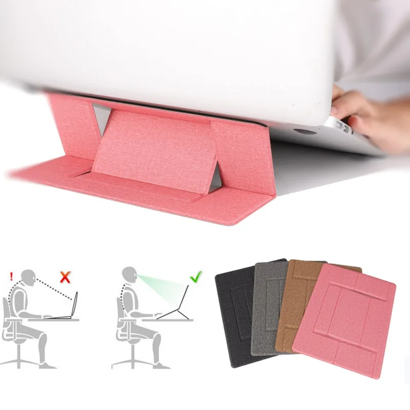

Universal Plastic Holder Stand Base Candy Color Mobile Portable Adjust Load-bearing Invisible Laptop Stand Bracket 1 PC