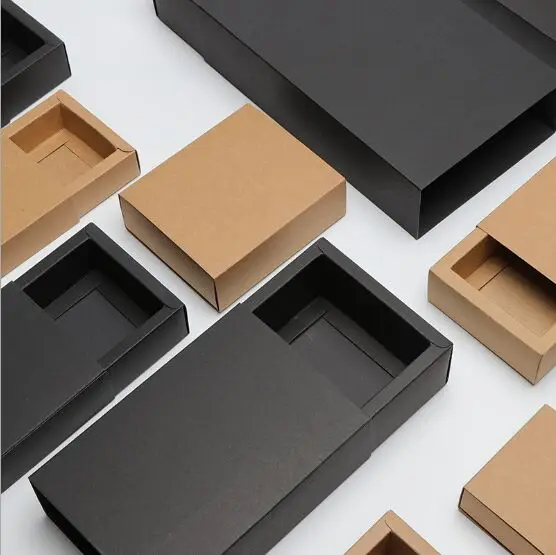 

20pcs Kraft Paper Drawer Boxes Wedding Party Candy Gift Box for Handmade Soap Craft Jewel Packaging