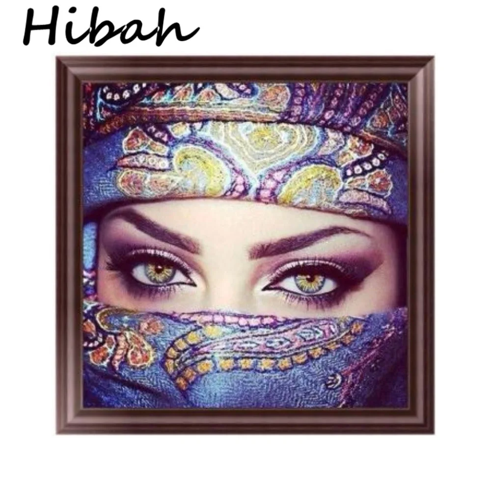 

DIY Diamond Painting Cross-stitch Masked Eyes 5D Diamond Mosaic Pattern Round Diamond Embroidery