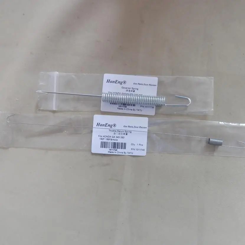 1 SET THROTTLE RETURN SPRING & GOVERNOR SPRING FITS HONDA GX340 GX390