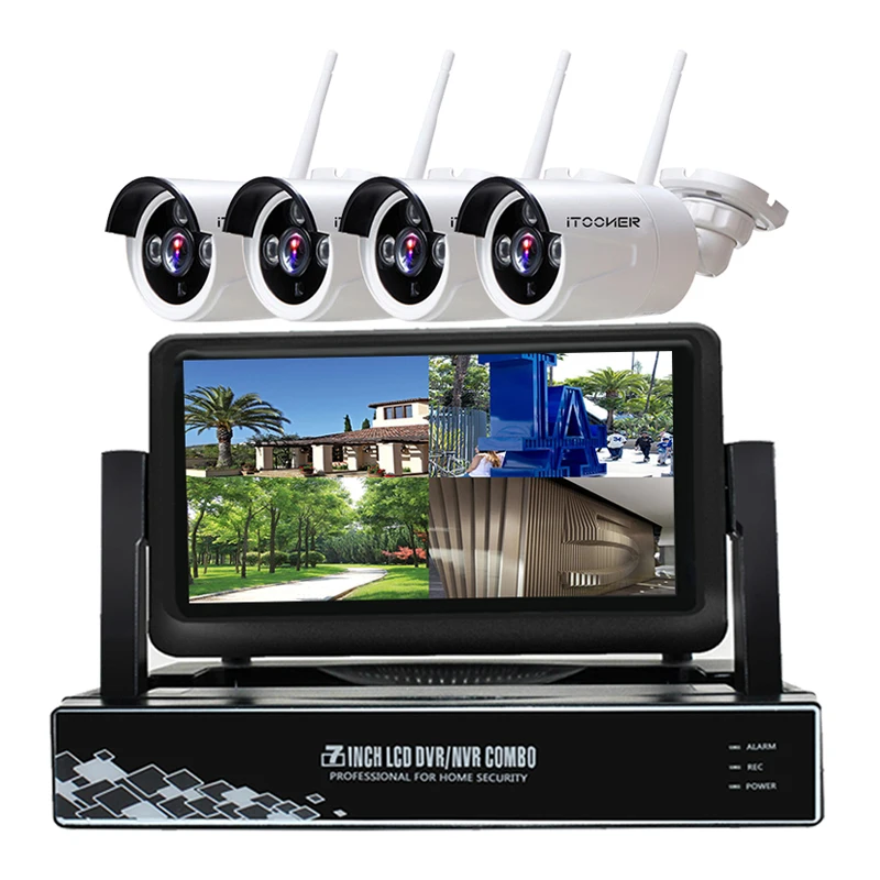 4CH выход Onvif Поддержка DVR Водонепроницаемый 720P 1.0MP камера ночного видения CCTV