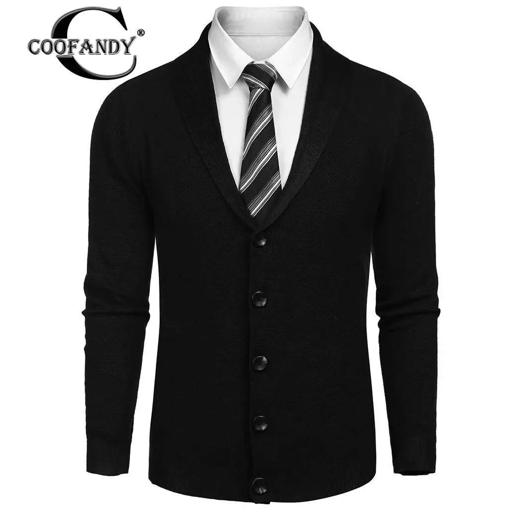 COOFANDY Sweater Cardigan Men Casual Male Slim Sweaters