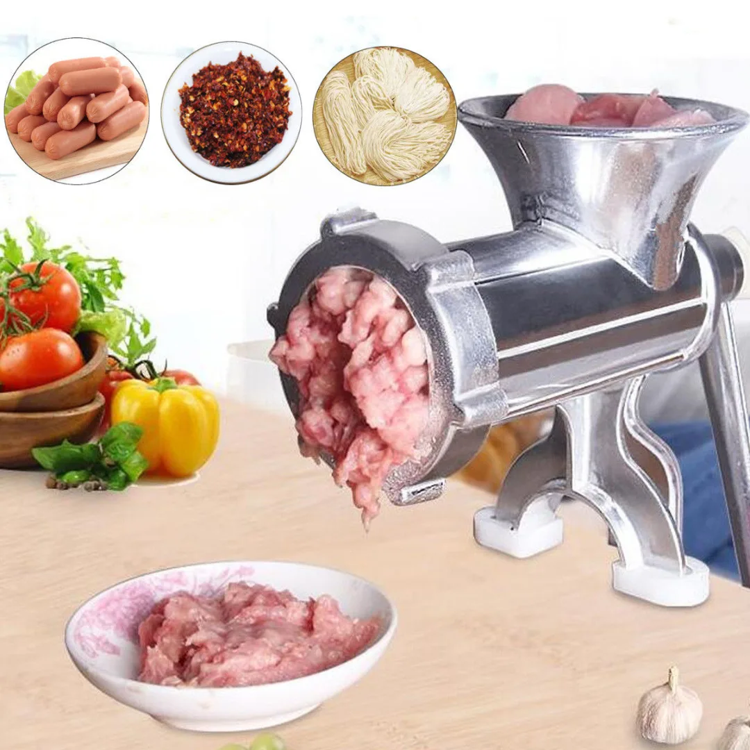 Ручная мясорубка измельчитель из алюминиевого сплава для приготовления