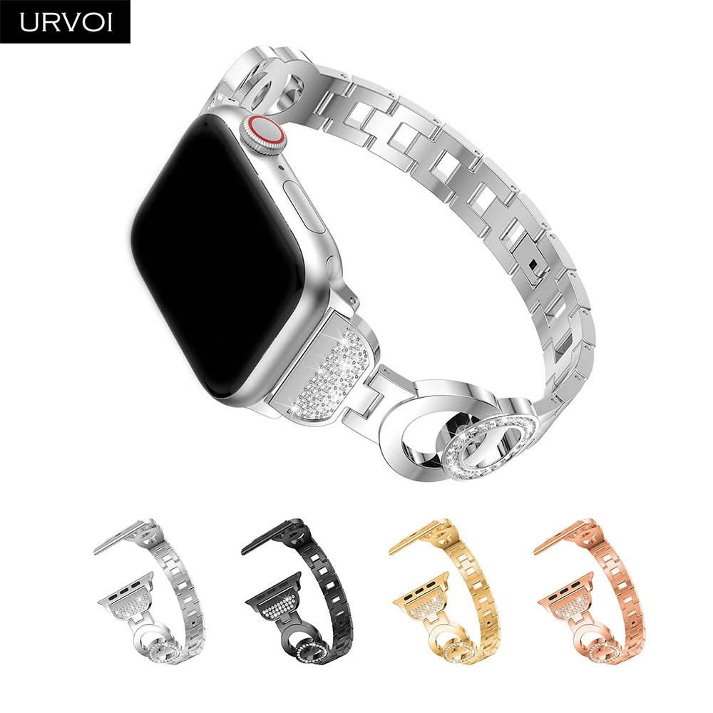 Ремешок URVOI для Apple Watch series 4 3 2 1 ремешок браслета iWatch girl модные двойные круги