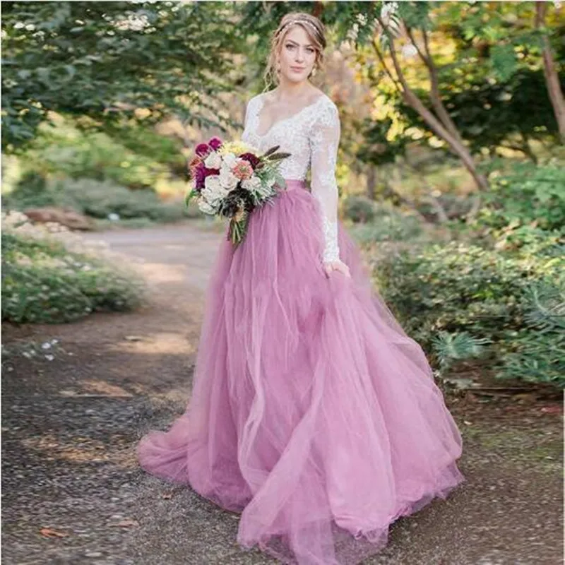 

Elegant Tulle Long Skirts For Bridal To Wedding Party High Waist Tutu Skirt Women Zipper Style Custom Made Fashion Maxi Skirt