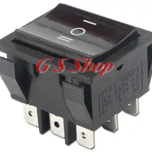 KCD7-303 корабль переключатель ВКЛ-ВЫКЛ-ВКЛ 9 pin 36*31 мм 16A250V/20A125V выключатель питания