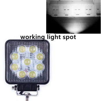 

2pcs/set 12v SUV epistar 27w led work light spot beam truck trailer