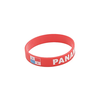 

100pcs Panama flag silicone wristband bracelet free shipping