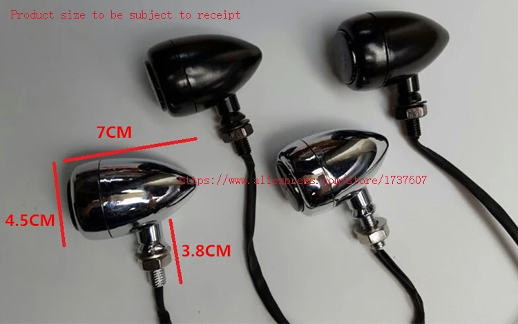 

2 pcs motorcycle accessories harley cruise Prince Edward car modified metal shell retro LED turn signal turn lights lights