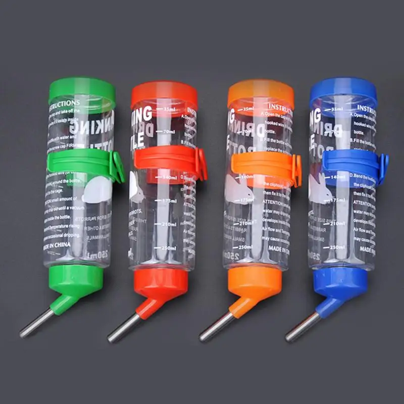 

250ml/80ml Hanging Water Bottle For Pets No Drip Water Kettle Dispenser Feeder Fit for Hamster Guinea Pig Rabbit Dog