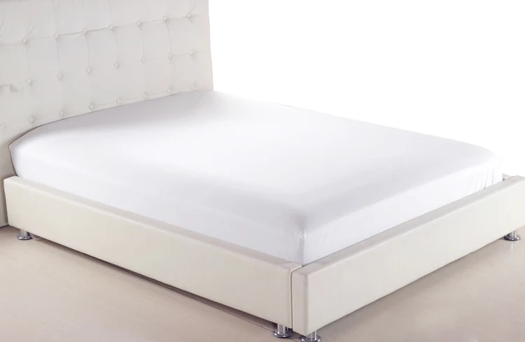  Solid Bed Sheet Fitted Sheets On Elastic Band Bed Mattress Cover Printed Bedsheet Bedding White Bla