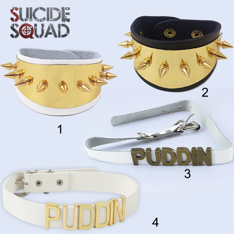 

Cos Harley Quinn Choker Suicide Squad Inspired Neck Collar Puddin Necklace Punk Cosplay Costume