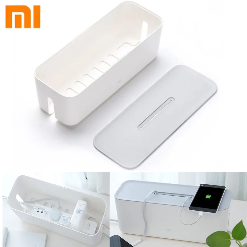 online Xiaomi Caixa de Armazenamento Tomada Cabo de Alimentação isolamento da Poeira Buraco Plugue Tira Base de Refrigeração Caixa de Acabamento Subordinação Ferramentas Casa Caixa Classificador