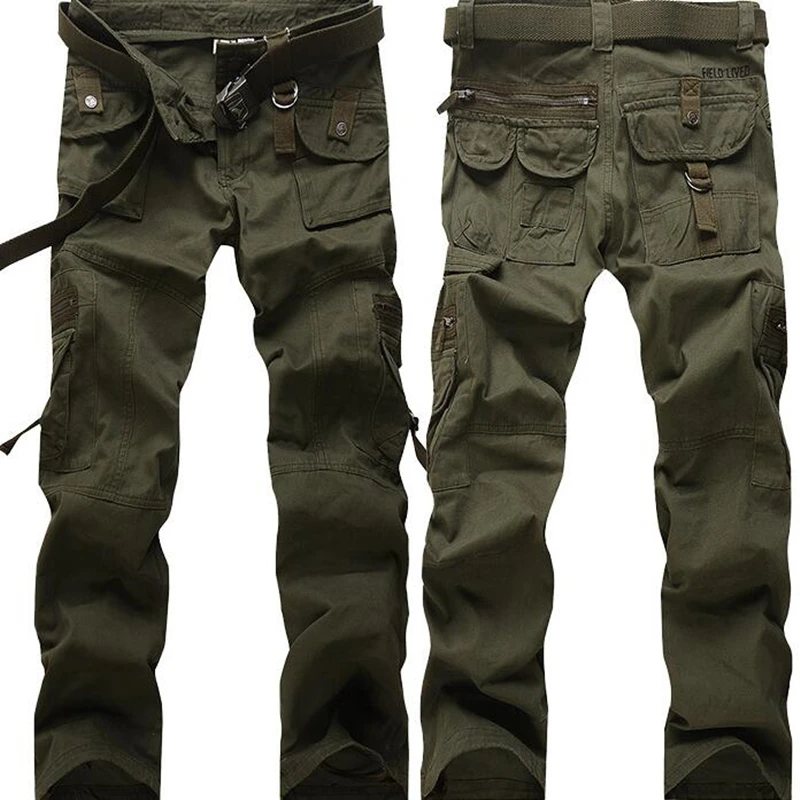 Mens Military Cargo Pants Multi-pockets Baggy Men Pants Casual Trousers Overalls Army Pants Two Colors Mens Military Cargo Pants Multi-pockets Baggy Men Pants Casual Trousers Overalls Army Pants Two Colors