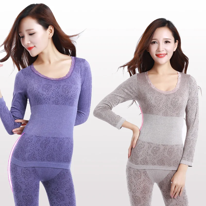 

2019 New Hot-selling Home Modal Sleepwear Waist Slim Seamless Beauty Care Clothing Thermal Underwear Women Long Johns