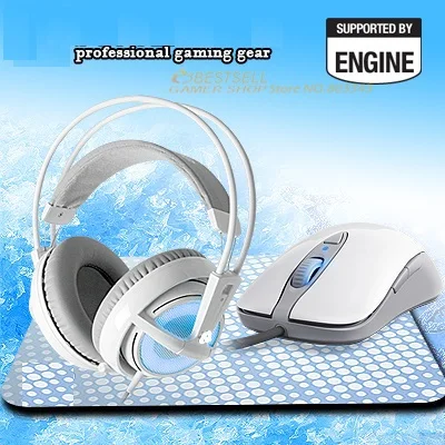 

Free Shipping,Frostblue Bundle, Steelseries Siberia v2 Frostblue+Sensei Raw Frostblue+ Frostblue Mousepad, Brand New