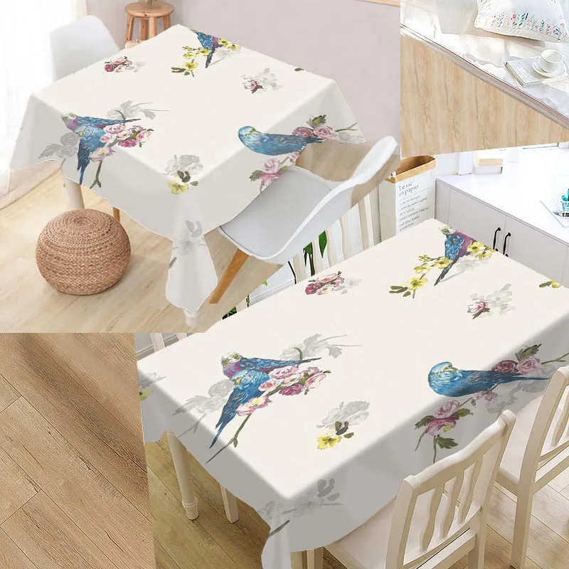 Buy Custom Bird Table cloth Rectangular Waterproof