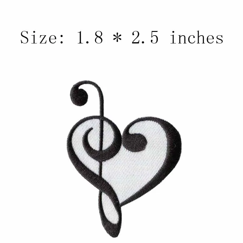 

Music note embroidery patch 1.8"wide /fashionable patch/decorations/glue on backing